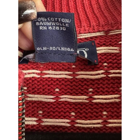 Vintage LL Bean Women XLarge 1/4 Zip Sweater Nordic Snow Apres Ski Cabin Cozy - Picture 5 of 9